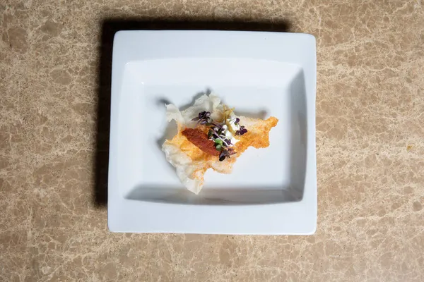 Food Served Plate Luxury Restaurant — Stock Photo, Image