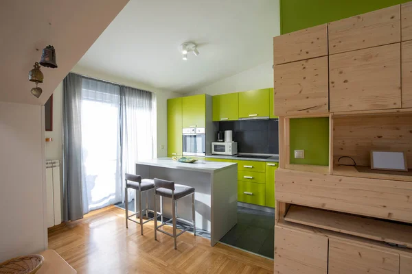 Kitchen Interior Modern Loft Apartment — Stock Photo, Image