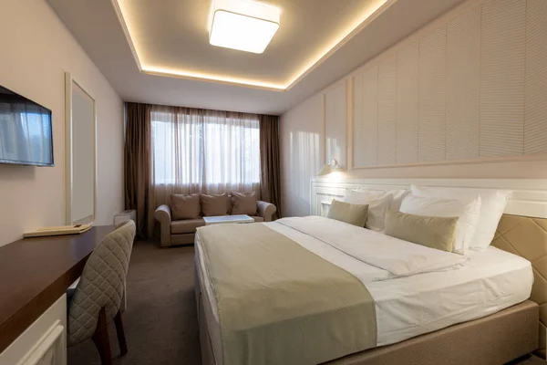 Interior Luxury Hotel Bedroom — Stock Photo, Image