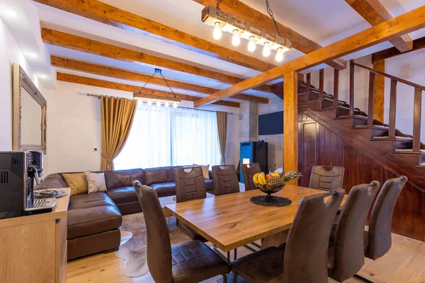 Interieur Van Een Luxe Ski Centrum Appartement — Stockfoto