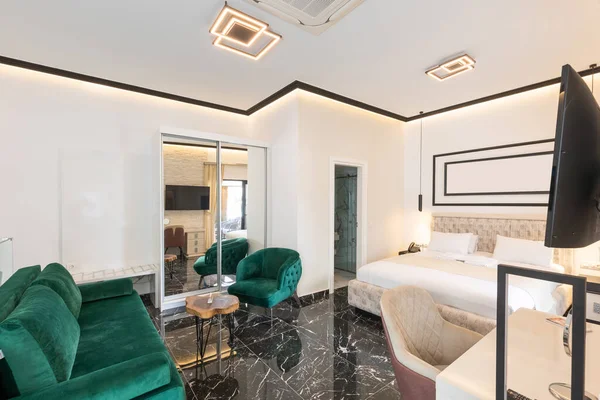 Interior Luxury Living Room Marble Floor — Foto Stock