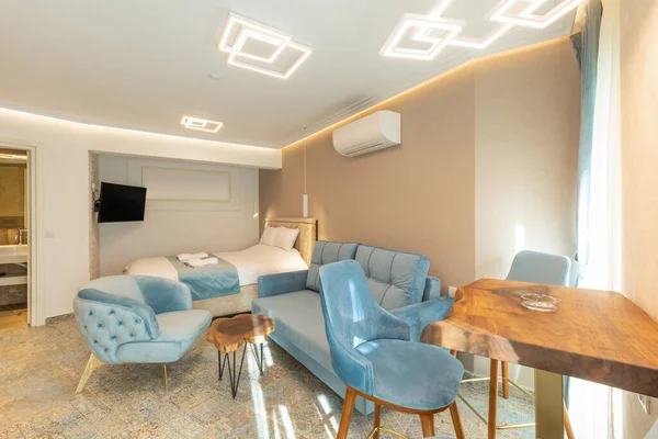 Interior Luxury Living Room Marble Floor — ストック写真