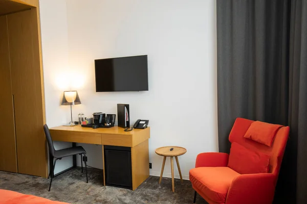 Hotel Appartamento Interno Con Mobili — Foto Stock