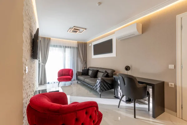 Interior Luxury Hotel Apartment Marble Floor — Stockfoto