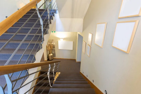 Interior Hotel Corridor Stairs — Stockfoto