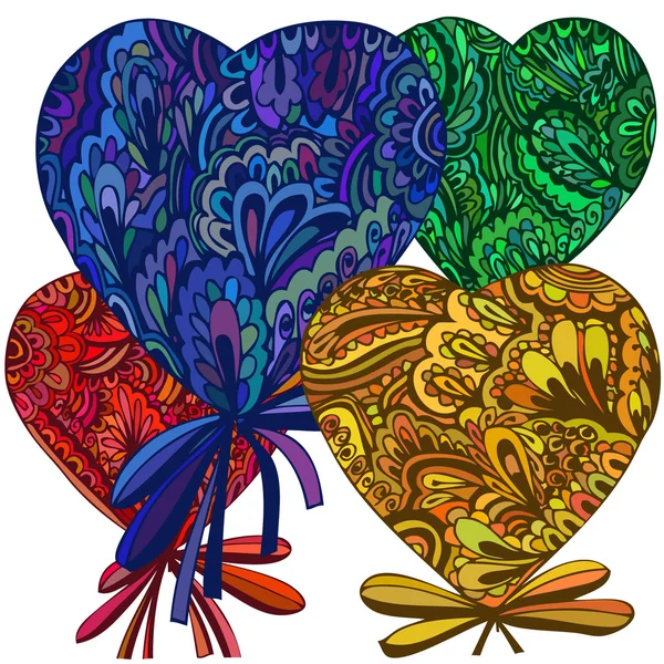 Coeur des éléments floraux — Image vectorielle