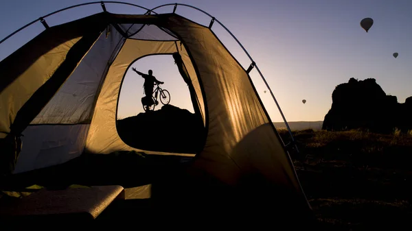 Excursiones Camping Ciclismo Capadocia — Foto de Stock