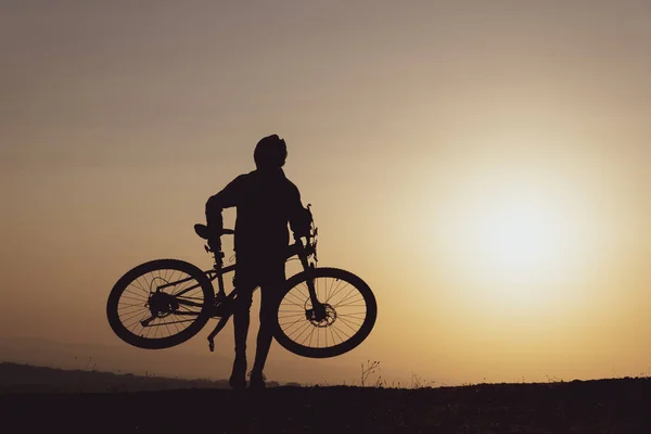 Пристрасть Їзди Велосипеді Подорожей Пригод Спорту Горах — стокове фото