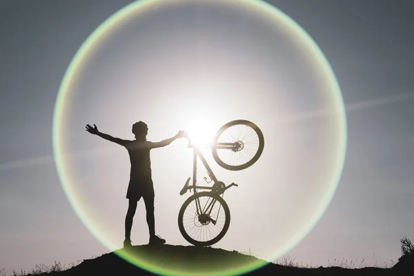 Radfahren Und Legendäres Energiesparfoto — Stockfoto