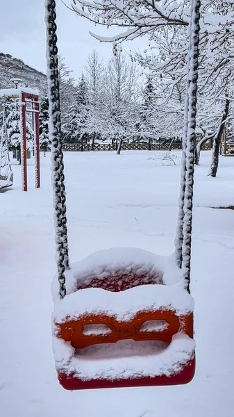 Schöne Aussichten Winter Kinderpark — Stockfoto