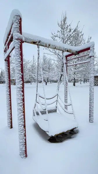 Schöne Aussichten Winter Kinderpark — Stockfoto