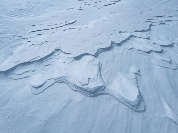 Formas Padrões Neve Causada Por Tempestades Severas — Fotografia de Stock