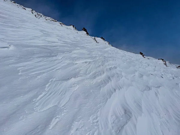 Tempesta Neve Sue Forme Conosciute Nelle Montagne Del Toro — Foto Stock