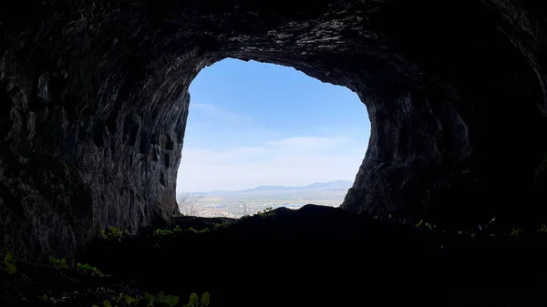 Jaskinia Która Jest Obszarem Przyciągania Starożytnego Życia Jego Wspaniały Widok — Zdjęcie stockowe