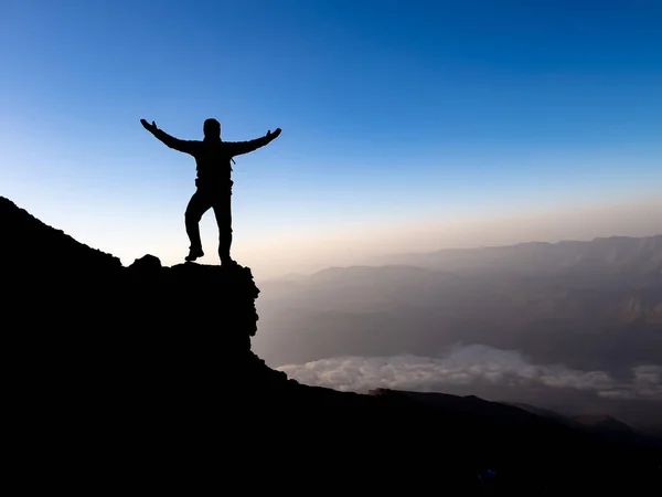 Mount Damavand Summit Success Adventure Extraordinary Memories — Zdjęcie stockowe