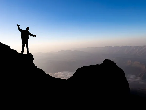 Mount Damavand Summit Success Adventure Extraordinary Memories — Stockfoto