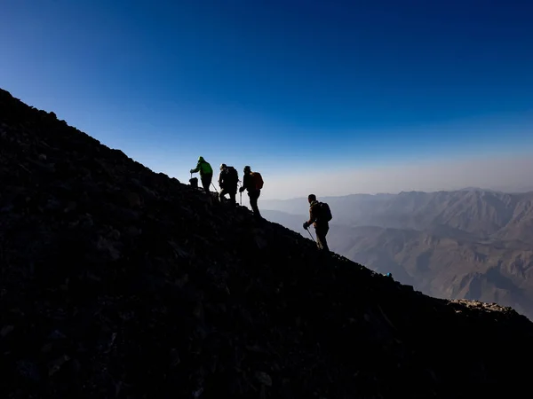 Summit Hikes Professional Climbers Damavand Mountain — Stockfoto