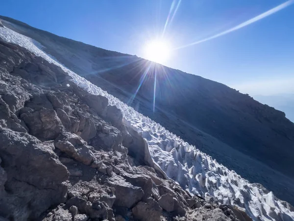 Damavand Mountain Glacial Landscapes Snowforms — ストック写真