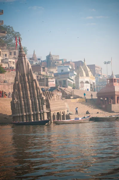 Boten op de Ganges rivier — Stockfoto