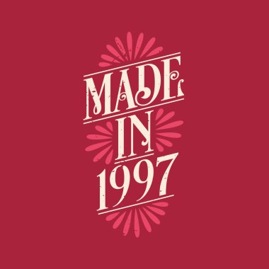 1997 yapımı, klasik kaligrafik harfler 1997 doğumgünü kutlaması