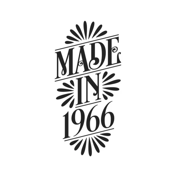 Kalligraphie Schriftzug 1966 Geburtstag Made 1966 — Stockvektor