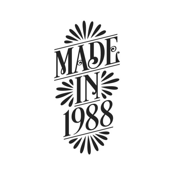 Litery Kaligraficzne 1988 Urodziny Made 1988 — Wektor stockowy