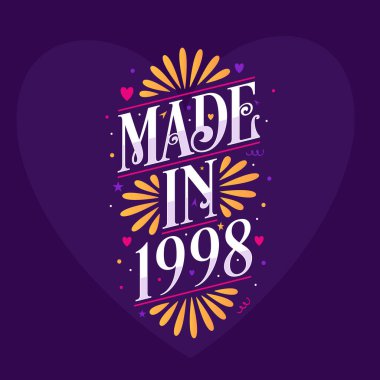 1998 'de Kaligrafi harfleri ile yapılmış doğum günü kutlaması