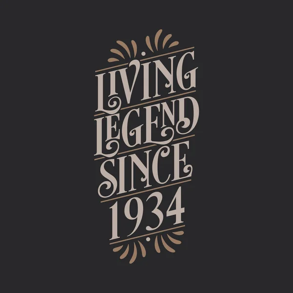 Living Legend 1934 1934 Birthday Legend — Stock Vector