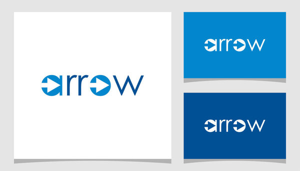 Логотип компании со стрелками, включая иконку Arrow Template