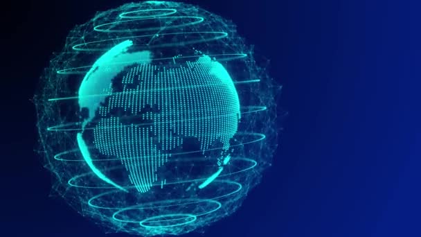 World map point and line composition concept of global business. Connexion au réseau mondial. rendu 3D. 4K — Video