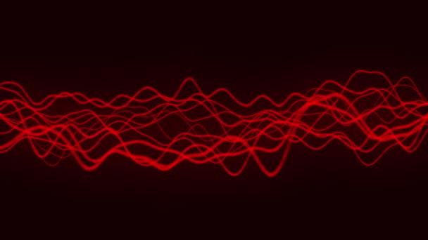 Футуристична Хвиля Точками Лініями Абстрактний Технологічний Фон Велика Концепція Даних — стокове відео