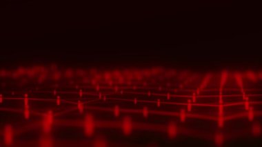 Büyük veri görselleştirmesi. Görsel bilgi. Bilgisayar kodu. Veri ağları. Dijital iletişim kavramı. 3 boyutlu görüntüleme. 4k animasyon