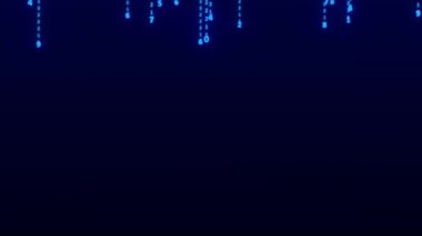 Dijital arka plan. Büyük veri. Hacker konsepti. Soyut matris. Bilgisayar birçok sayı üretti. 3D görüntüleme. 4k animasyon.