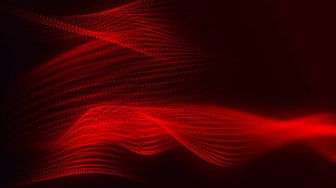 Gelecekçi parçacık dalgası. Soyut teknoloji geçmişi. Büyük veri görselleştirmesi. Üç Boyut.