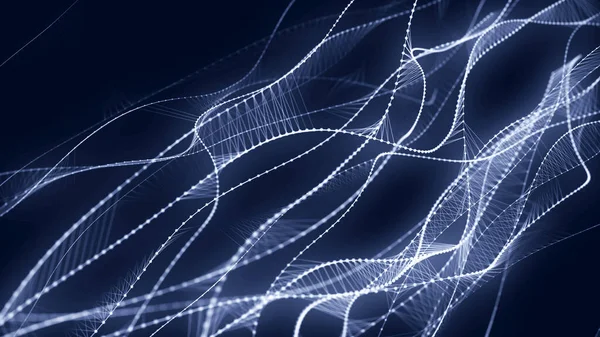 Digital Technology Background Network Connection Dots Lines Futuristic Background Presentation — Foto de Stock