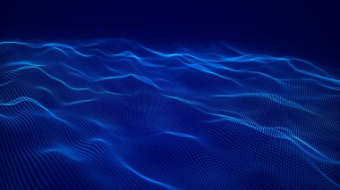 Büyük Data görselleştirme. Veri teknolojisi çizimi. Bilim geçmişi. 3B görüntüleme.