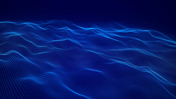 Büyük Data görselleştirme. Veri teknolojisi çizimi. Bilim geçmişi. 3B görüntüleme.