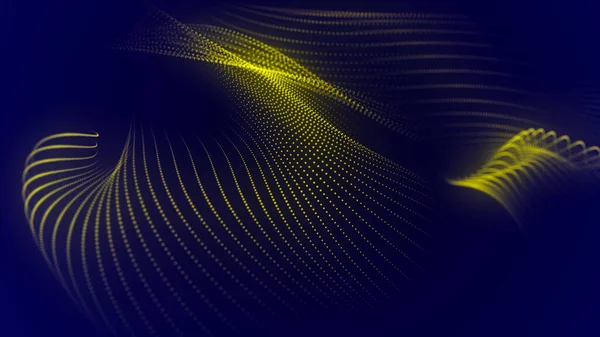 Abstract Digital Wave Particles Futuristic Point Wave Technology Background — Stock fotografie