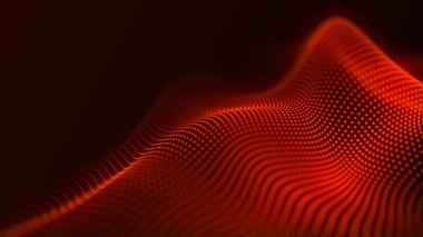 Gelecekçi parçacık dalgası. Soyut teknoloji geçmişi. Büyük veri görselleştirmesi. Üç Boyut.