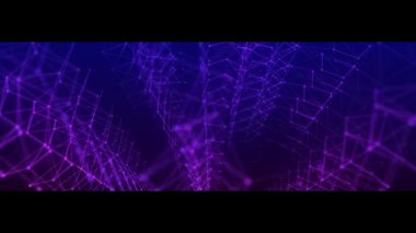 Technology background. Abstract digital combination dots and lines. Network connection structure. 3d Widescreen. 4k.