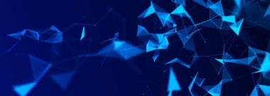 Technology background. Abstract digital combination dots. Network connection structure. 3d Widescreen. 3D rendering.