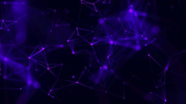 Renkli çokgen boşluk. Bağlantı noktaları ve çizgi yapısı. Dijital arka plan. Üç boyutlu. Üçgen fütüristik iş duvar kağıdı.