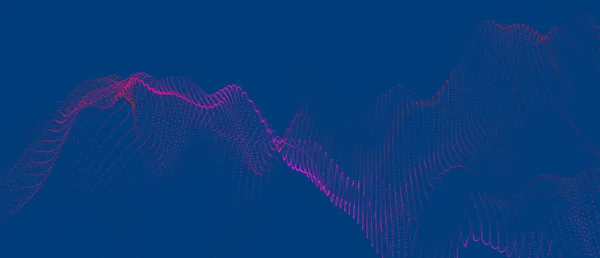 Abstract Digital Wave Particles Futuristic Point Wave Technology Background Vector — Wektor stockowy