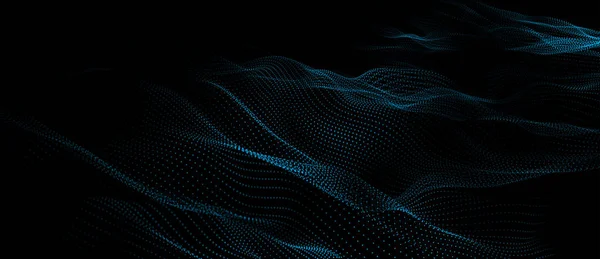 Abstract Digital Wave Particles Futuristic Point Wave Technology Background Vector — 图库矢量图片