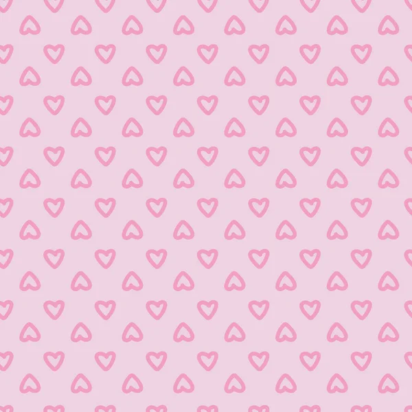 Seamless Pattern Pink Hearts Rose Pink Background Vector Illustration Ideal — Stockvector