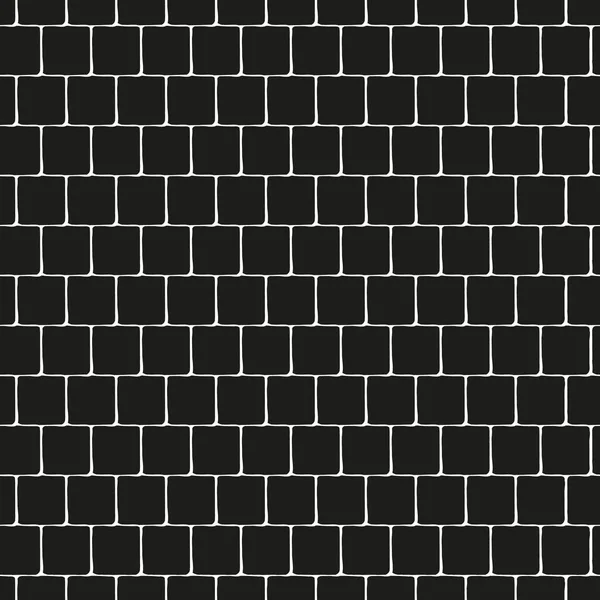Геометричний Безшовний Візерунок Білими Квадратами Чорному Тлі Вектор Ідеально Підходить — стоковий вектор