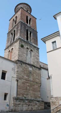 the bell tower with a beautiful pattern of the castle.