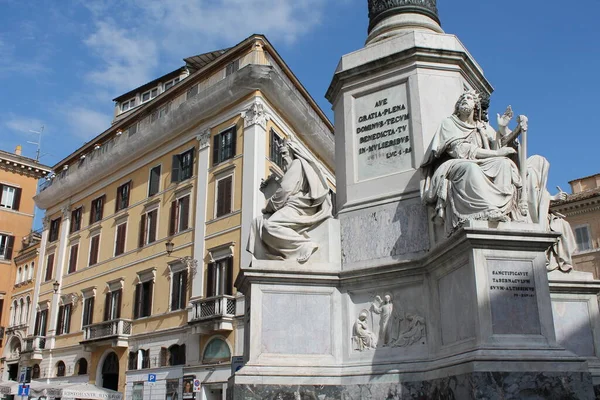 Rome Italy August 2017 Statue City Grand Palace — 图库照片