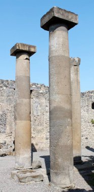 ancient columns and stone column, ephesus, turkey