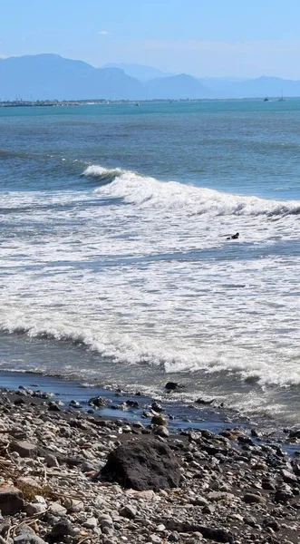Deniz kıyısının güzel manzarası